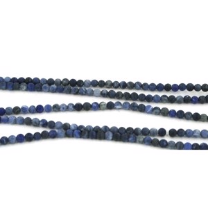 4 mm MAT Sodalit - Hel streng